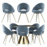 Table and Chairs West Elm Silhouette Pedestal Round - Islomov