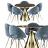 Table and Chairs West Elm Silhouette Pedestal Round - Islomov