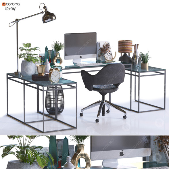 Arbeitsbereich Set 334 3D-Modell