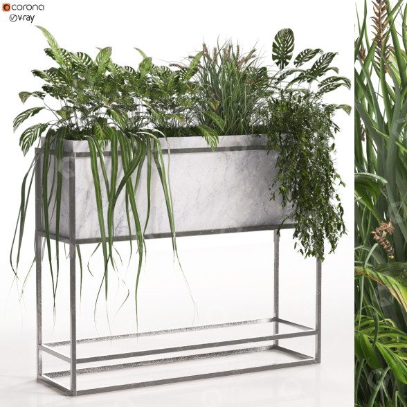 Flowerpot Set 335 3D model