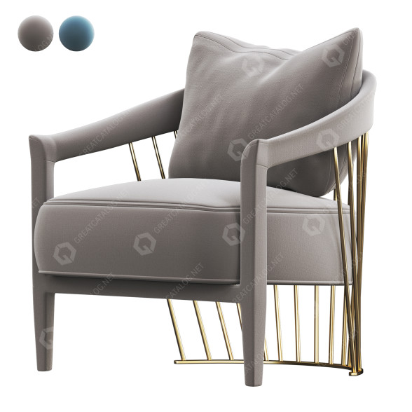 Fotel Longhi Dorothy model 3D