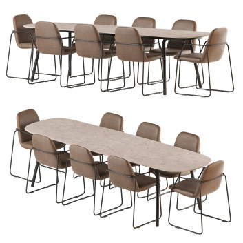 Tisch und Stühle Manutti Minus and Loop