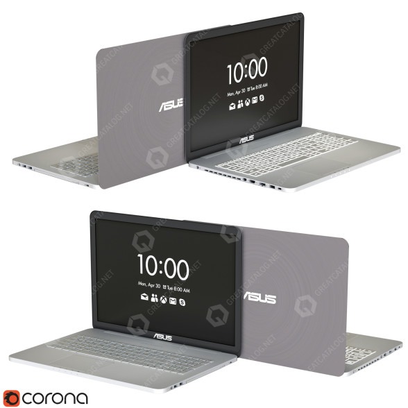 Ноутбук Asus N552VX with Backlight Key 3D модель
