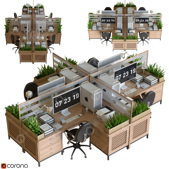Espacio de trabajo Furniture 05 Modelo 3D