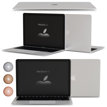 Ноутбук Apple New Macbook Air All Colors 3D модель