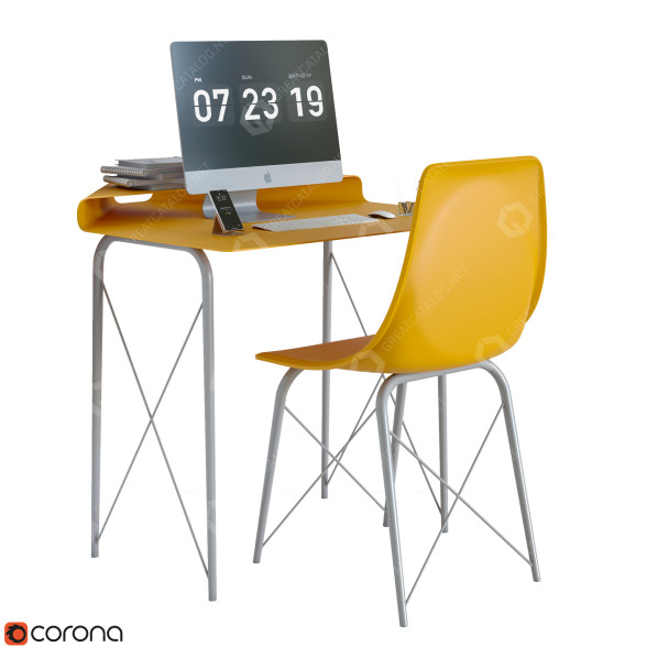 Przestrzeń robocza Office Furniture 06 model 3D