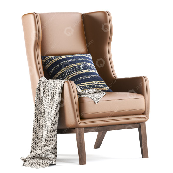 Крісло West Elm Ryder Leather 3D модель