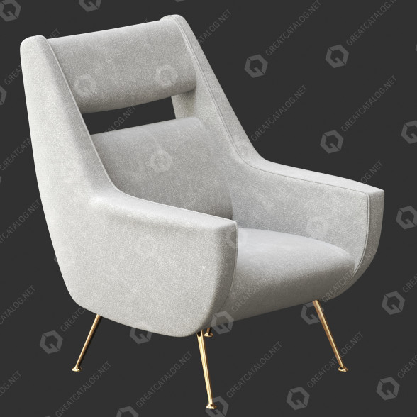 Armchair Richard White 3D model