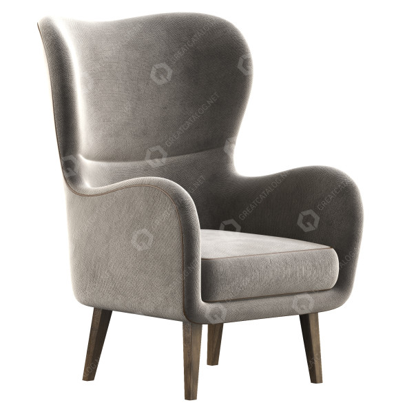 Armchair Oday 27 5 W Wingback 3D model