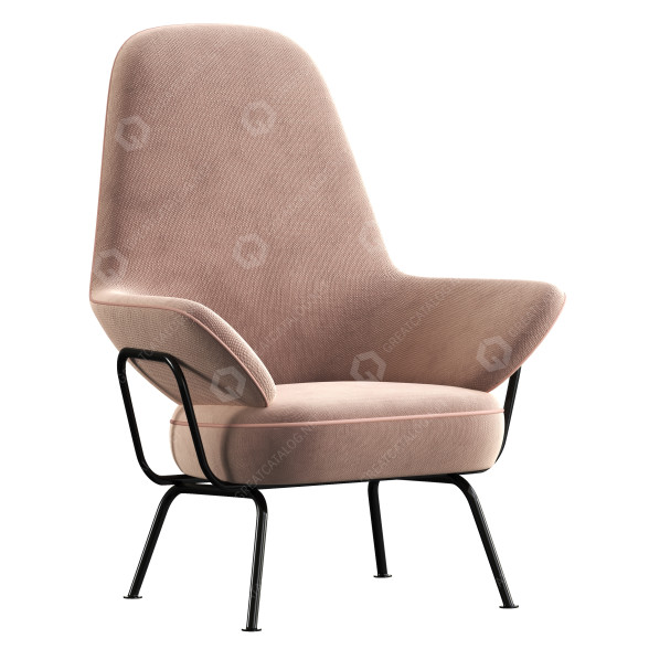 Armchair Hem Hai Coral Melange 3D model