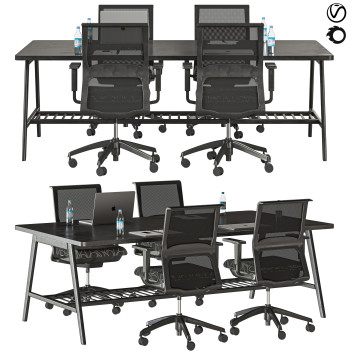 Espacio de trabajo Very Black Wood Modelo 3D