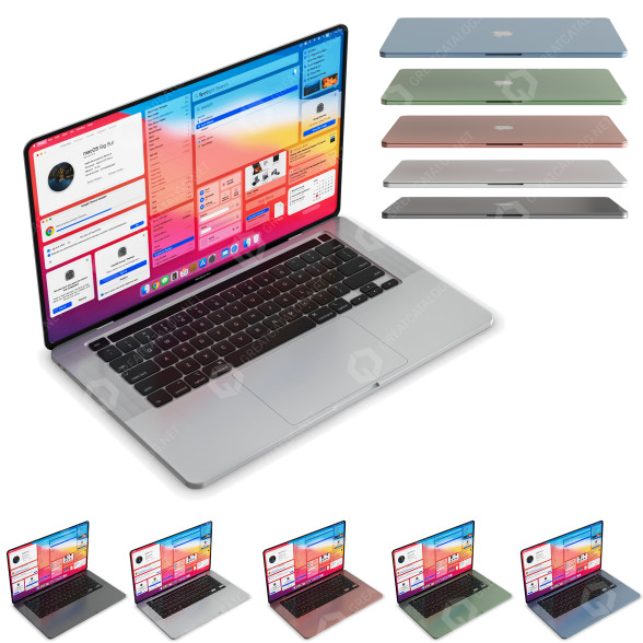 Laptop Apple Mac Book PRO 2021 All Colors model 3D