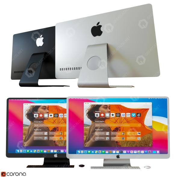 Komputer Apple IMac 2021 2 Color model 3D