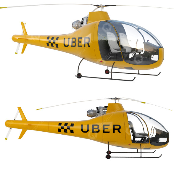 Гелікоптер HAD1 T Helineo Uber 3D модель