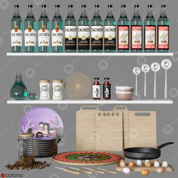Декор Kitchen Accessories 3D модель