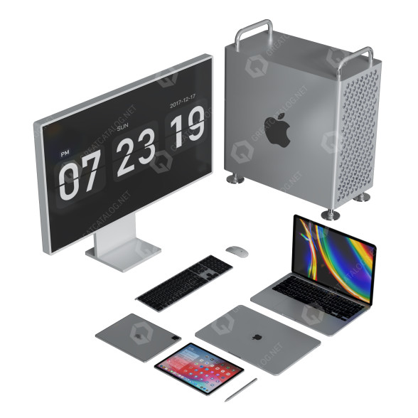 Computers and Tablet Apple Set 04 3D model