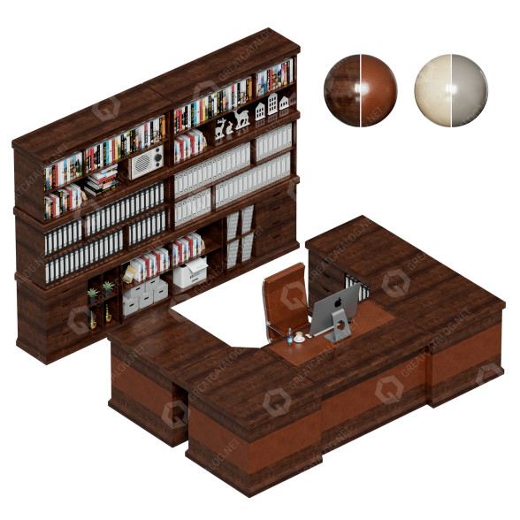 Espacio de trabajo Office Furniture 19 Modelo 3D