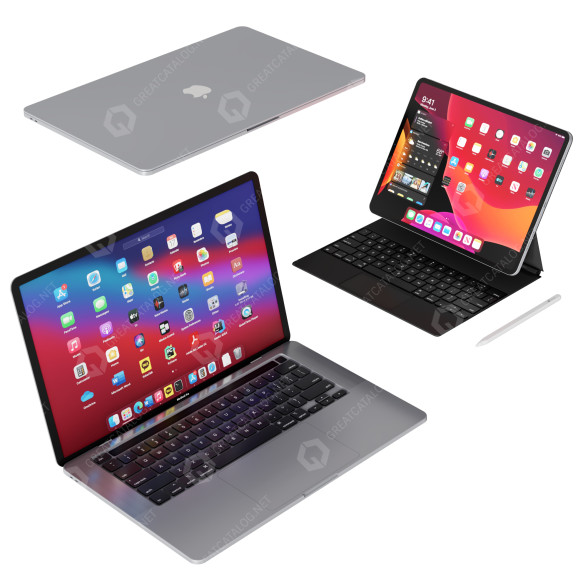 Laptopy Apple Set 02 model 3D