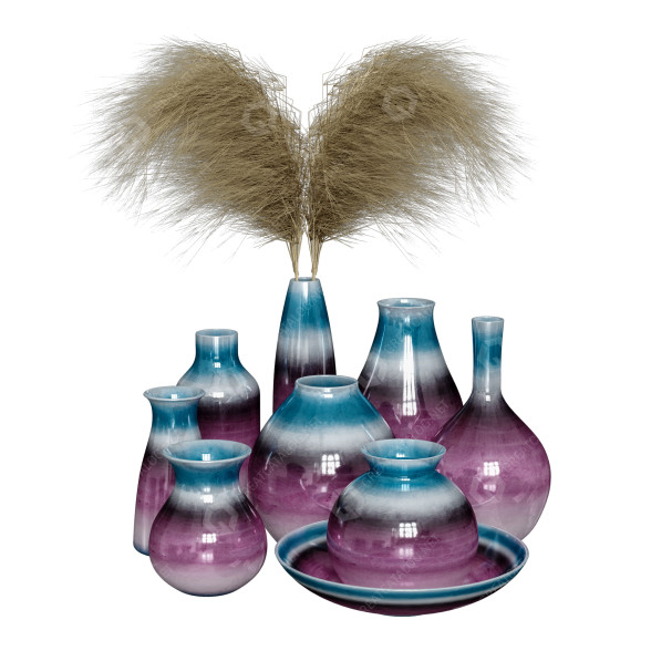 Vases Decorative Set 01 3D model