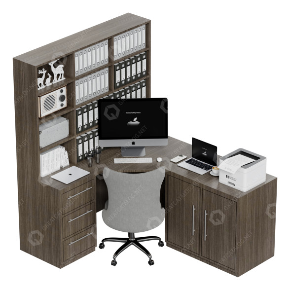Workspace Office Furniture 29 3D model