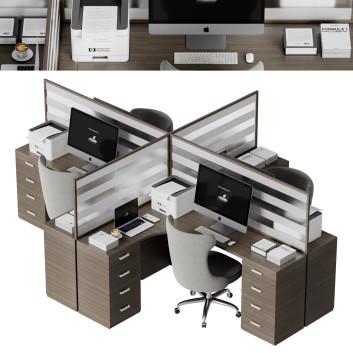 Workspace Office Furniture 34 3D model