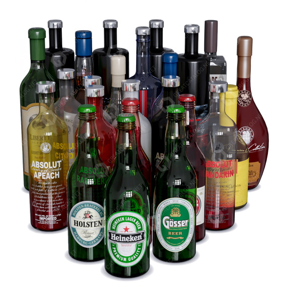 Bebidas Conjunto 1 Modelo 3D