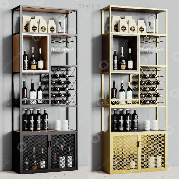Gestell und Dekor Homary Industrial 3D-Modell