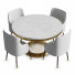 Стіл та стільці Homary Modern Round Dining Faux Marble Tabletop - Mostafaqr