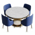 Стіл та стільці Homary Modern Round Dining Faux Marble Tabletop - Mostafaqr