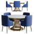 Стіл та стільці Homary Modern Round Dining Faux Marble Tabletop - Mostafaqr