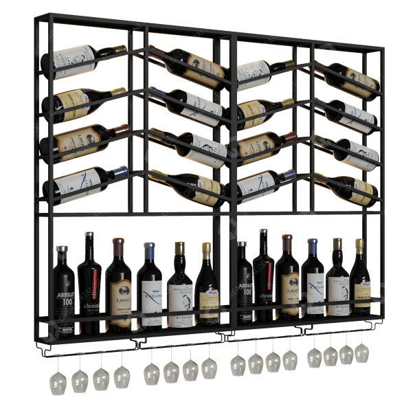 Gestell und Dekor Homary Wall Mounted Wine 3D-Modell