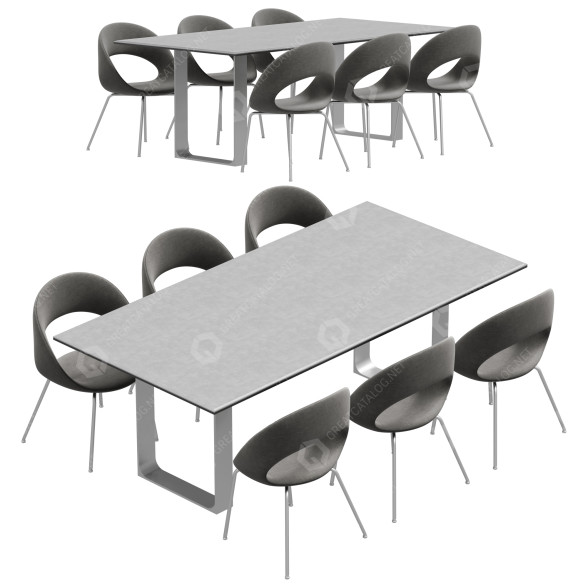 Table et chaises Dining modèle 3D