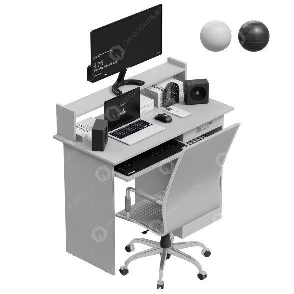 Рабочее пространство Inbox Zero Office Furniture 46 3D модель