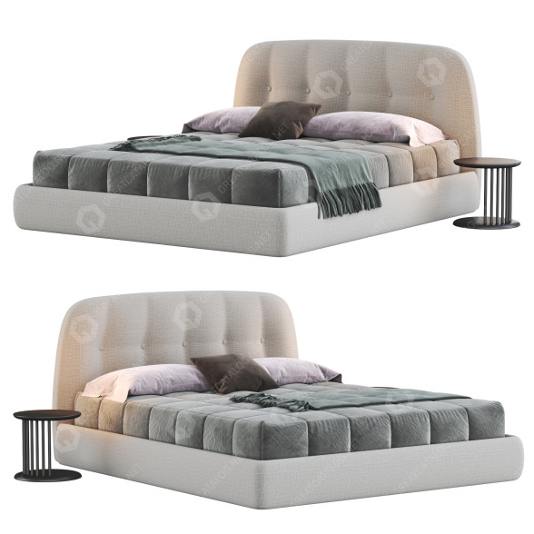 Bed and Bedside Tables Bodema Sophie 3D model