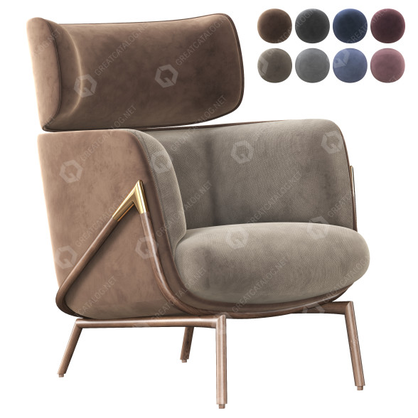 Armchair De La Espada Elysia 3D model