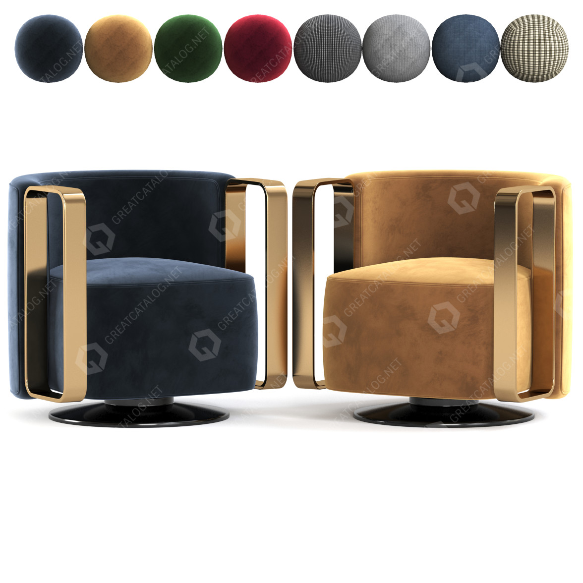 Armchair Fendi Casa Kelly Bracelet 3D model GreatCatalog 12291