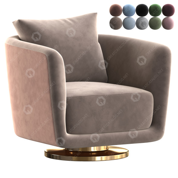 Sillón Fendi Casa Julie Modelo 3D