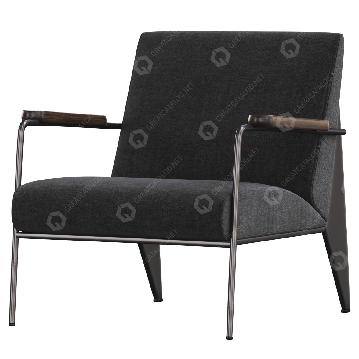 Armchair Vitra Fauteuil de Salon 3D model GreatCatalog 12319