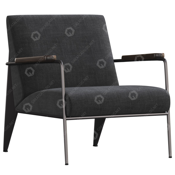 Armchair Vitra Fauteuil de Salon 3D model
