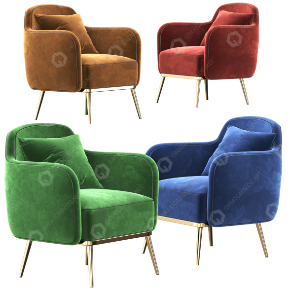 Armchair Chiara Provasi Emily 3D model