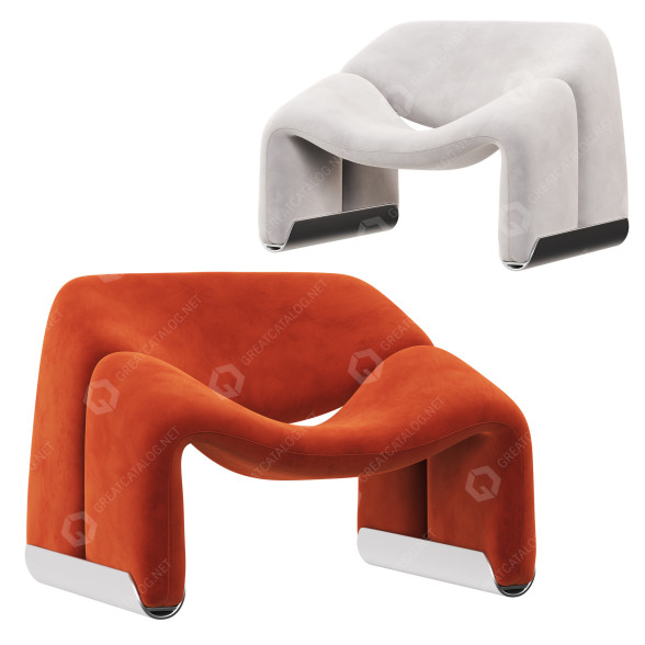 Fotel Artifort Groovy Lounge by Pierre Paulin model 3D