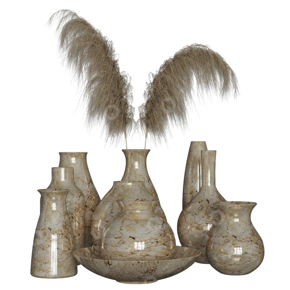 Vases Decorative Set 02 modèle 3D