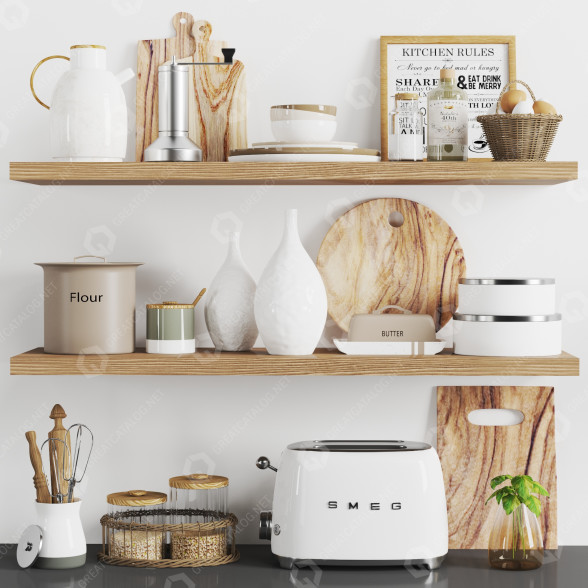 Dekoracje Smeg Kitchen Accessories model 3D