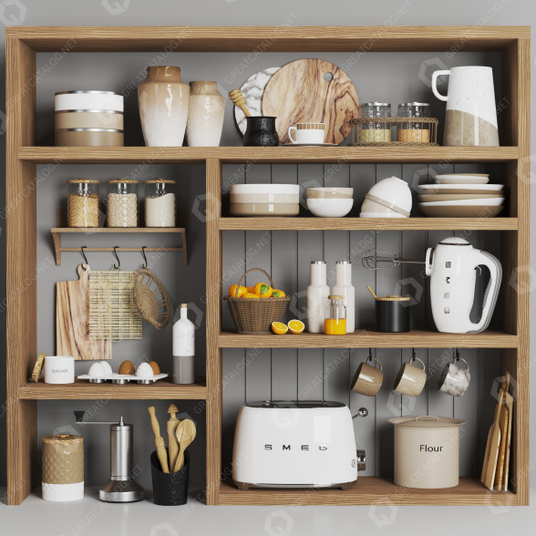 Декор Smeg Kitchen Accessories 3D модель