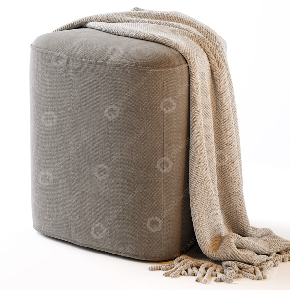 Pouf West Elm Pebble - Small 3D model