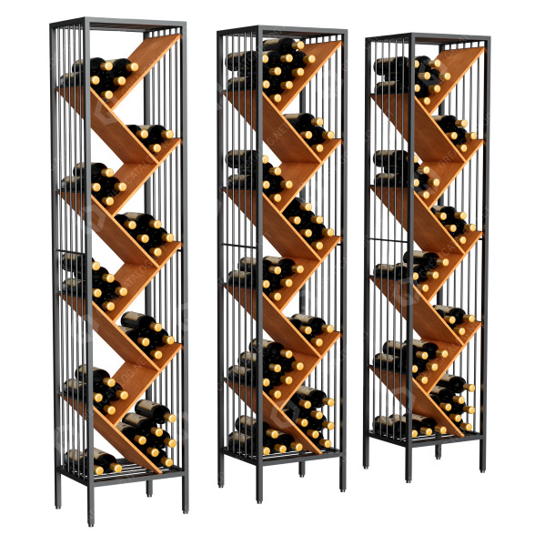 Стелаж та пляшки Wine Enthusiast Anjou Wine 3D модель
