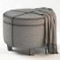 Пуф HomePop Furniture Round Leatherette Storage with Lid Charcoal Grey - Paramatma