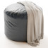 Pouf CB2 Anywhere Ivory Leather - Paramatma