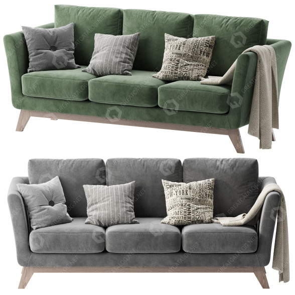 Sofa 3 Dusty 3D-Modell