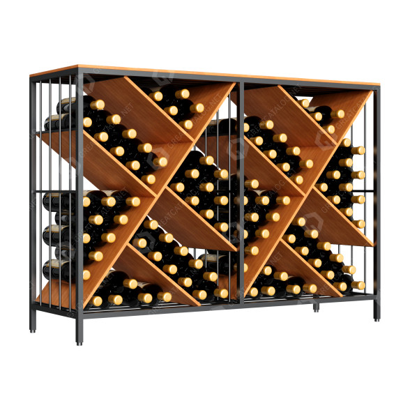 Gestell und Flaschen Wine Enthusiast Anjou Wine 02 3D-Modell